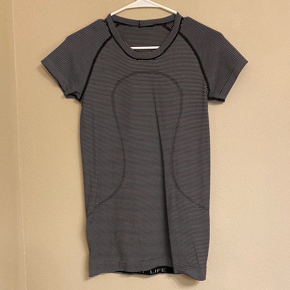Lululemon black with white strips Shirt
